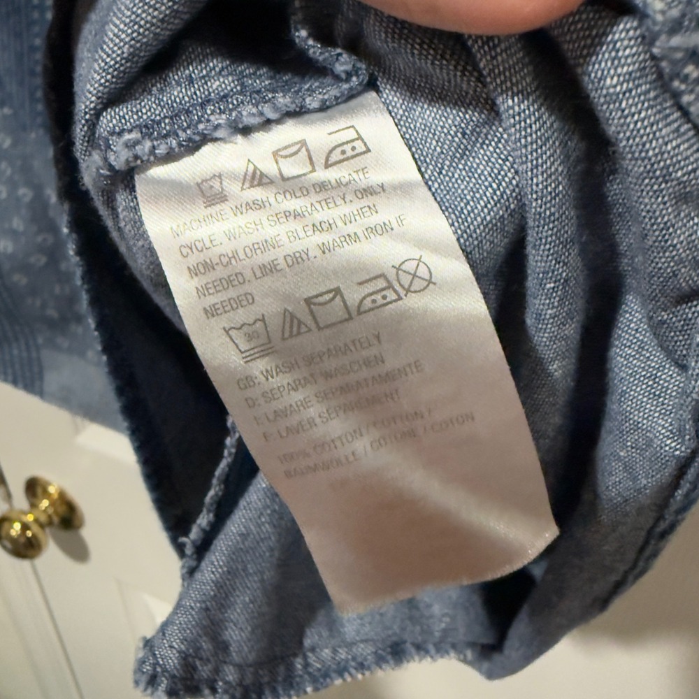 Joan Rivers Patchwork Denim Button Front Shirt Ja… - image 7